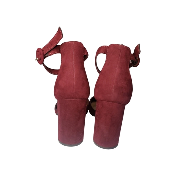 LC Lauren Conrad Hydrangea Wine High Heels Womens Size 9 - Picture 6 of 8